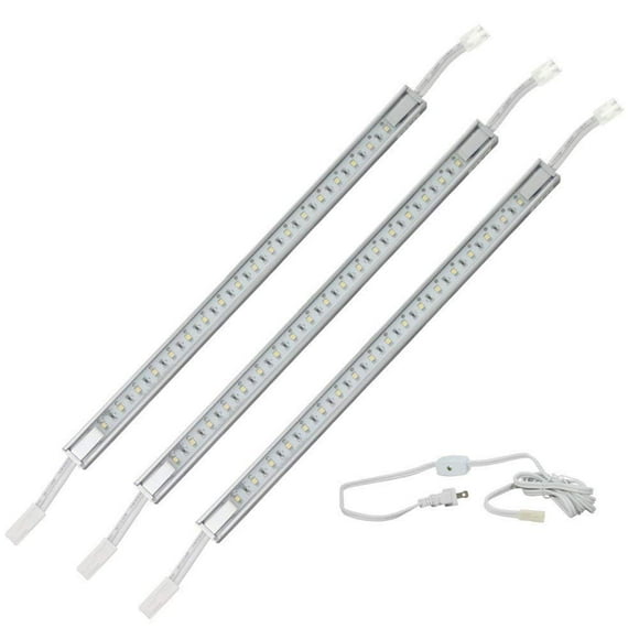 H. Bowes Grade Professionnel - 1 Couvercle en Plastique Noir avec Lumière LED - Lumière Blanche Froide (6,000k) - sous Armoire et Meubles - 120v/110v - Dimmable - Tension de Ligne