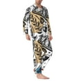 thumbnail image 3 of Kll French Food Sleepwear Mens Flannel Pajamas,Long Cotton Pj Set, 3 of 9