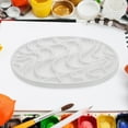 thumbnail image 3 of Miangastore Painting Color Mixing Tray Imitation Porcelain 1Pc Oval Wave Shape, 3 of 8