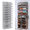 Light Gray, variant on Homelux Theory 8 Tier Over the Door Shoe Organizer, Hanging Shoe Rack for Closet and Entryway, Deep Pockets, Holds 28 Pairs (Dark Gray)