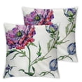 thumbnail image 2 of Acheng Summer Floral Square Pillowcases Home Decor for Bed Set of 2 Elegant Floral Bed Room Decoration White, 2 of 6