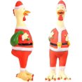thumbnail image 1 of Screaming rubber Chicken Dog Squeaky Toy, Santa Claus Pets, for Dogs Kids, 2 Pack, 1 of 5