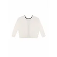 thumbnail image 3 of Forever 21 Velvet Bow Open-Front Knit Sweater, Color-Cream/Black, Size-L, 3 of 6
