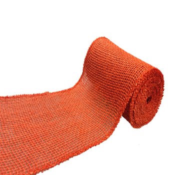 Mainstays 5.5"X15' Unwired Sewing Burlap Ribbon Orange Loose Weave , 1 Each