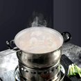 thumbnail image 3 of Pantalla antisalpicaduras apta para lavavajillas, fácil de limpiar con agua y jabón, herramienta de cocina multiusos para freír y cocinar al vapor, superficie de malla fina de acero inoxidable, borde, 3 of 5