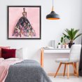 thumbnail image 3 of Stupell Industries Art Deco Floral Reverie Gown Black Floating Frame Canvas Art, 25 x 25, by Svetlana Aleynikova, 3 of 8