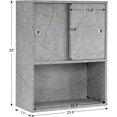 thumbnail image 4 of BarberPub Wall Mounted Styling Station Storage Cabinet with Sliding Door 30"(H)x 23.6"(L) Salon Equipment(Grey), 4 of 9