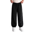 thumbnail image 4 of ATOGUTA Sweat Pants Girls High Waist Lightweight Activewear Pants Casual Comfy Trackpants for Teens Black, 4 of 5