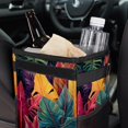 thumbnail image 6 of Tropical Plants Mini Trash Can for Car: Foldable with Lid, Leak-Proof and Hanging Storage Bag, 6 of 6