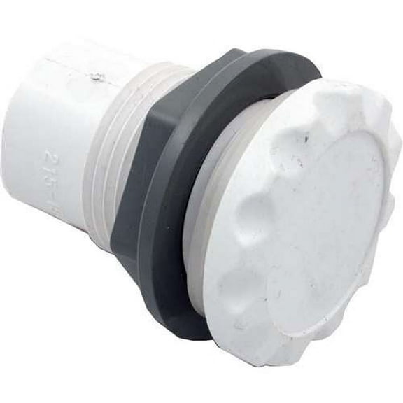 Waterway 660-3100 0.5" Straight Nut Scalloped Spa Air Control - White