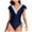 Blue, variant on BOBOGOJP Women's One Piece Ruffle Swimsuit Tummy Control Bathing Suit V Neck Shell Stitched Swim Suit Swimwear White for Size L