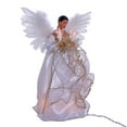 thumbnail image 2 of Kurt Adler 10-Light 12-Inch Ivory and Gold Black Angel Treetop, 2 of 13