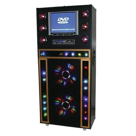 MPD15DVM Max Power Dual 15 inch DJ Speaker System with 12 inch DVD Monitor