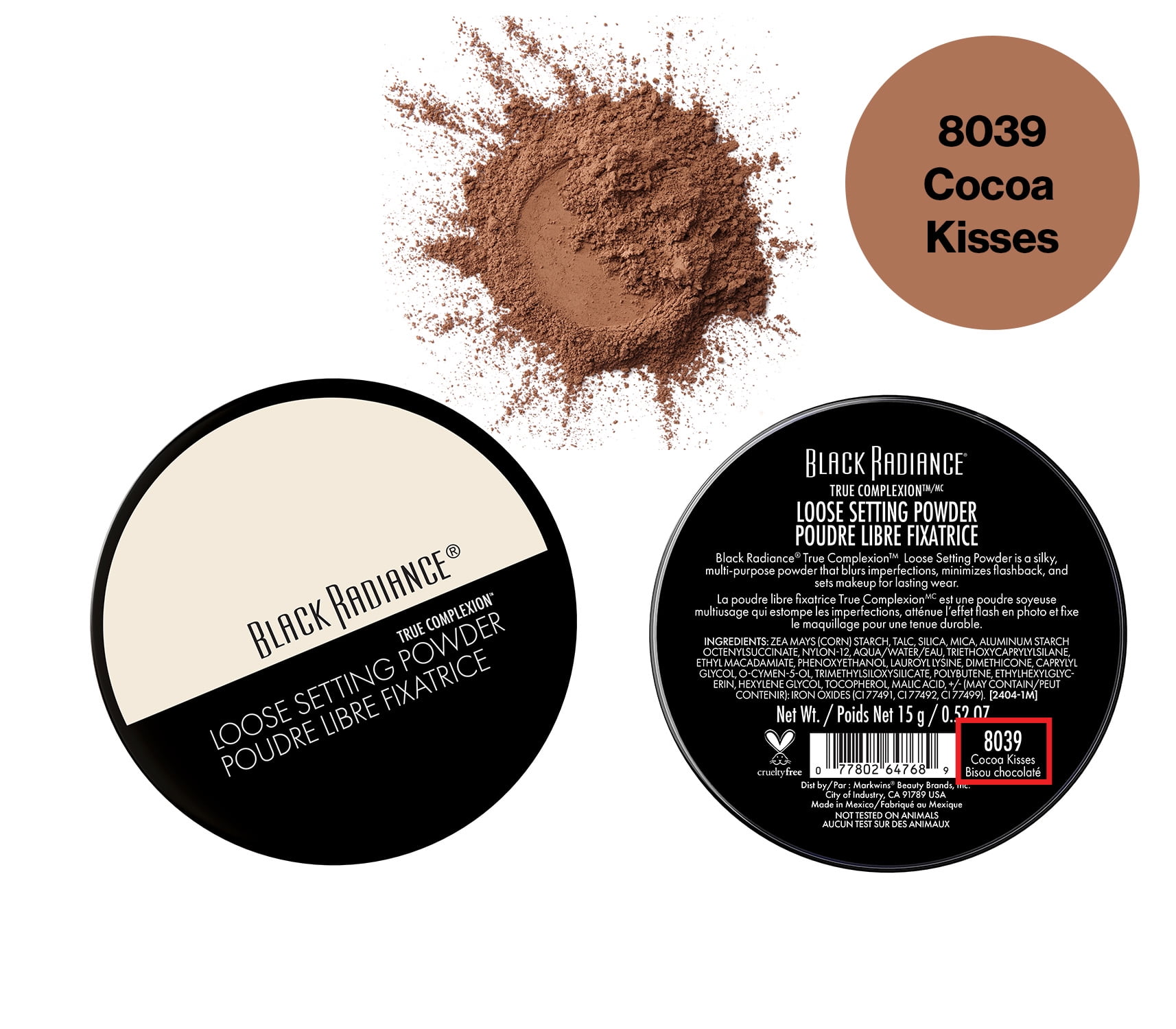 (2 pack) Black Radiance True Complexion Loose Setting Powder - Makeup Finishing Powder - Cocoa Kisses