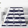 thumbnail image 1 of Fotbe Anchors Manta de Franela Acolchonada con Estampado, Súper Suave y Esponjosa, Extra Grande para Sofá, Cama, Uso Todo el Año-60"x50", 1 of 7
