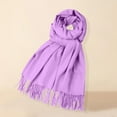 thumbnail image 2 of Solid Color Fleece Imitation Scarf Versatile Warm Shawl Wrap, 2 of 4
