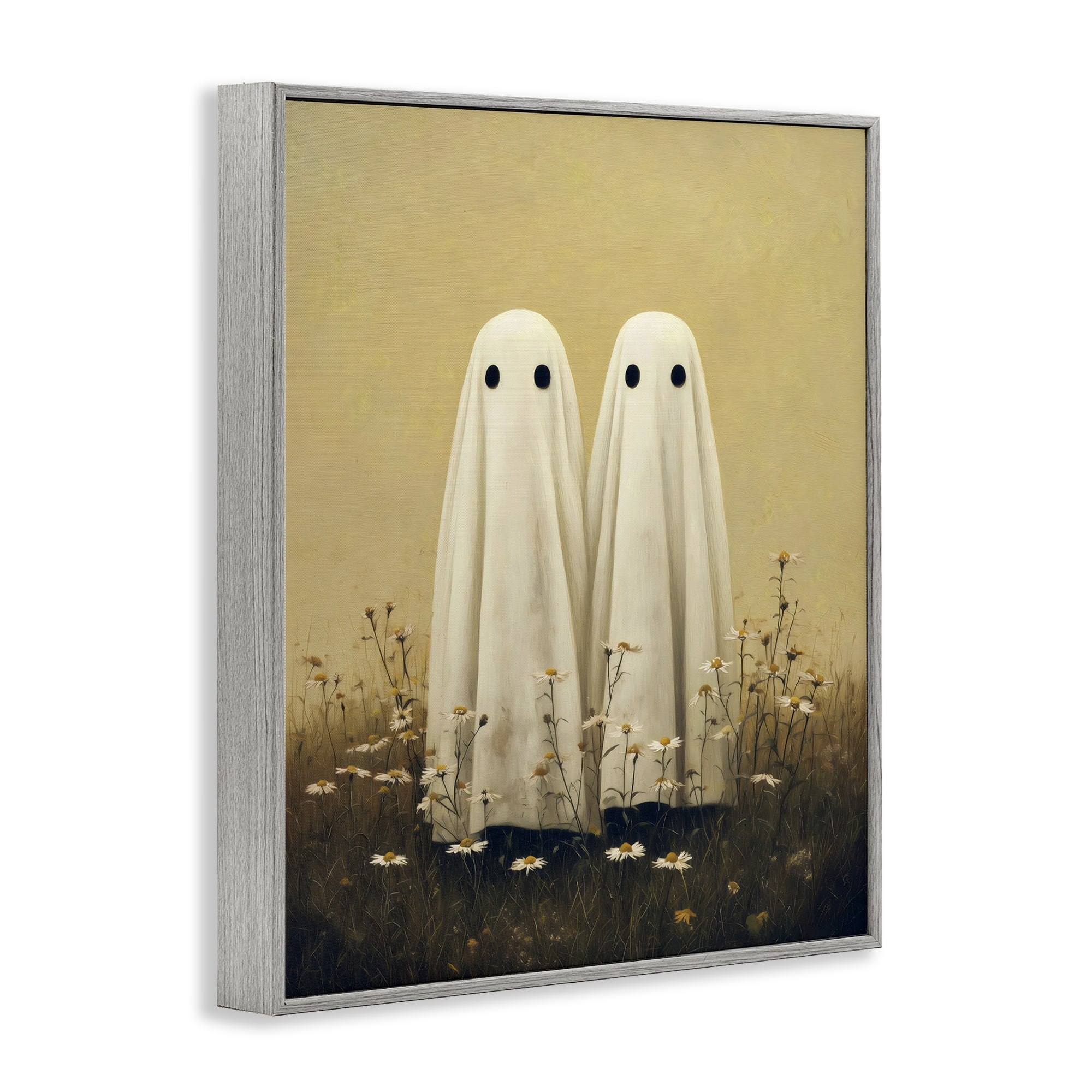 Daisy Ghost Couple Gray Framed Giclee Art, design by Arlington Prints