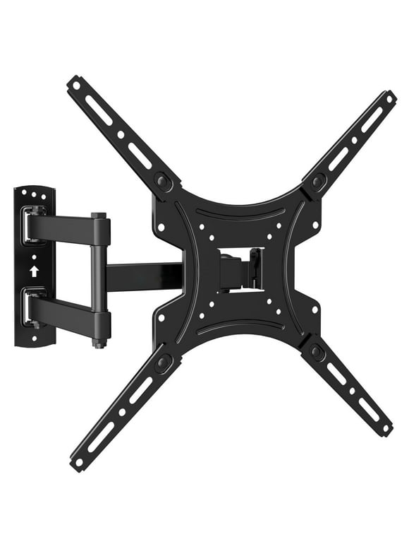 Full Motion TV Wall Mount for 13-55 in Flat Curved Screen TVs, Articulating Arms Swivels Tilts Extension Rotation