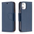 thumbnail image 6 of Allytech Wallet Case Cover for Apple iPhone 12 Mini 5.4-inch, Premium PU Leather Folio Flip Kickstand Credit Cards Holoder Hand Wrist Strap TPU Back Cover for Apple iPhone 12 mini, Blue, 6 of 6