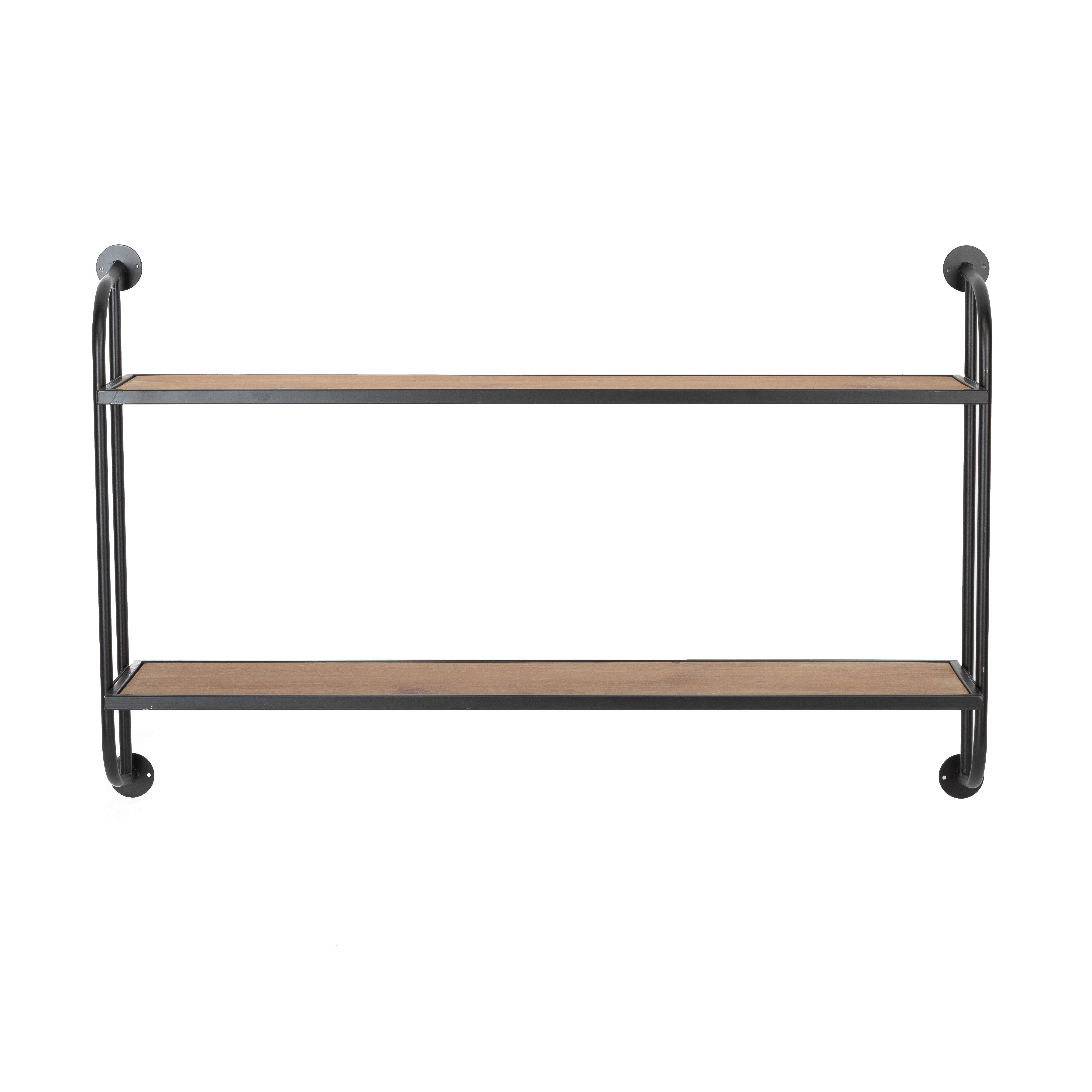 Aspire Home Accents 8 in x 38 in 2-Tier Distressed Floating Shelf