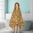 thumbnail image 6 of Golden Christmas Snowflake Pattern Hooded Bath Towel，50"x30" for Ages 3 To 12 Kids, Quick Dry Lightweight Soft Microfiber Hood Beach Towel Cover Up for Kids, 6 of 7