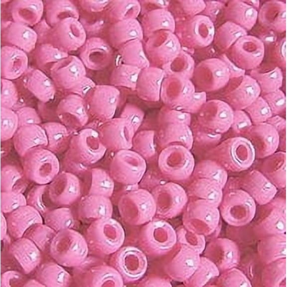 JOLLY STORE Crafts Pink Pony Beads 9x6mm 500pc Made in the USA