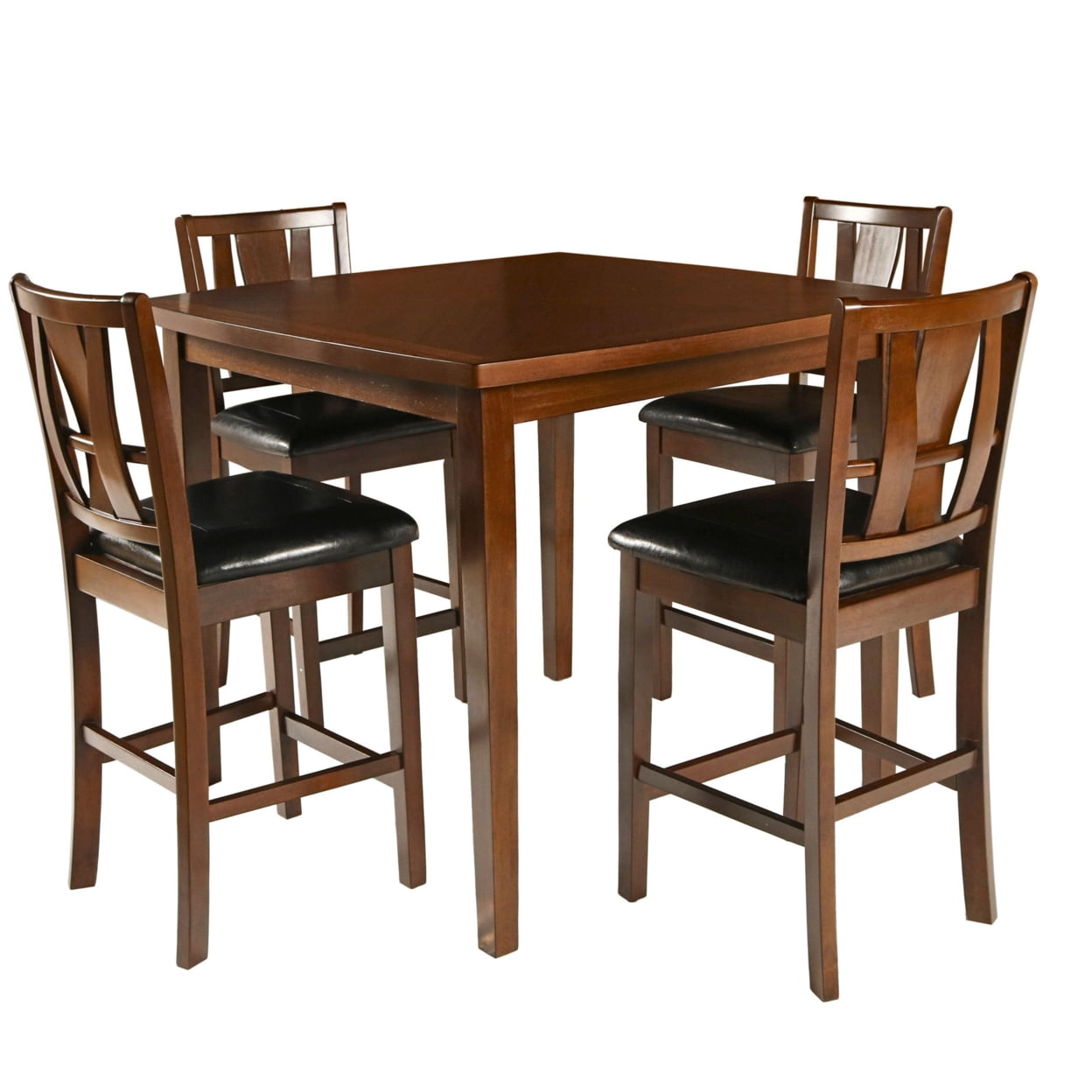 Acme Counter Height Chair Set Of 2 - Espresso & Walnut Finish, Perfect For Kitchen Islands & Bars - View #2