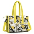 thumbnail image 2 of Teacher Tote Bag,Pioneer Flower Floral Print Pattern Teacher Utility Tote Bag,Large Work Tote Bags for Women with Multiple Pockets,Top Zipper Closure,13.8x10.6x6.7 Inch, 2 of 5