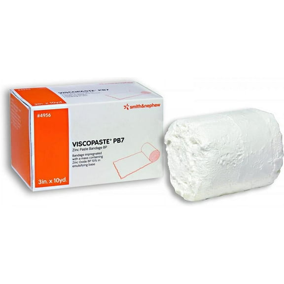 Viscopaste PB7 Zinc Paste Bandage, Open Weave Fabric, 3 In. x 10 Yd., White, 2 Count