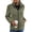 Army Green, variant on Women's Winter Fleece Jacket Plush Faux Fur Zipper Long Sleeve Stand Collar Coat with Pockets