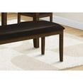 thumbnail image 3 of Bench - 48" Rectangular - Upholstered Brown Leather-look - Brown Solid Wood Legs, 3 of 4