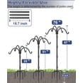 thumbnail image 3 of Upgrade 4-Hook Shepherds Hooks for Outdoor with Plastic Tube, 92" Heavy Duty Bird Feeder Pole with 5 Prongs Base, Adjustable Garden Hook for Solar Light, Hanging Plant, Wedding Decor, 2 Pack, 3 of 11