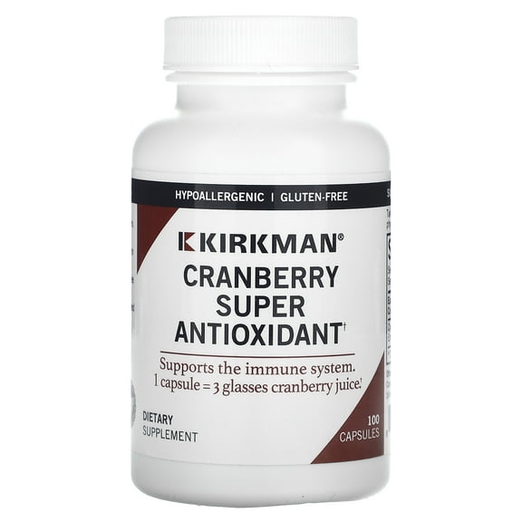 Kirkman Labs Cranberry Super Antioxidant, 100 Capsules (100 mg per Capsule)