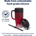 thumbnail image 3 of Silipint 32oz Silicone Humbler Tumbler with Handle, Flip Lid and Straw – BPA-Free, Non-Toxic, Unbreakable, Microwave, Dishwasher Safe – Perfect for Tea, Cold Water, Volcano - Pack of 2, 3 of 4