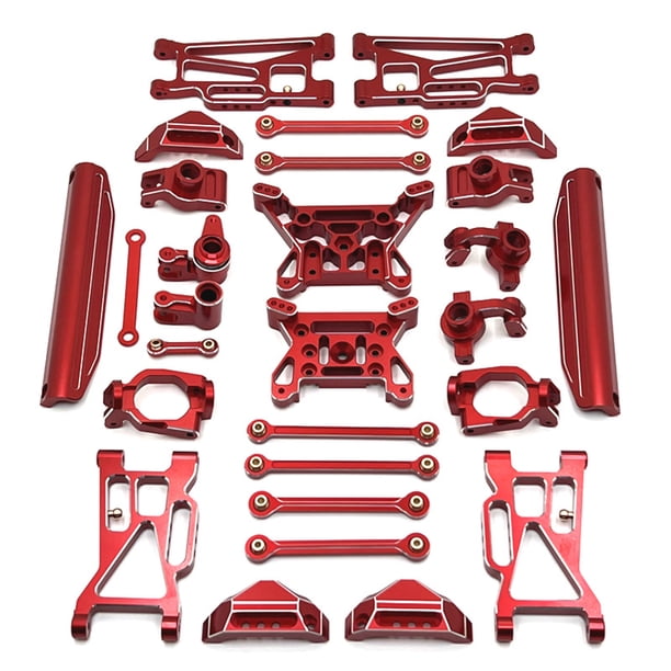 Kit DIY de Eje de Portal Bewildely para 1/10 MJX 10208 RC Rojo
