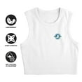 thumbnail image 4 of Popfunk Jeopardy 30 Second Varsity LC Women's Sleeveless Crop Top Tank, White, X-Large, 4 of 5