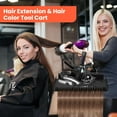 thumbnail image 4 of TASALON Rolling Salon Tray on Wheels, Metal Hairstylist Tray Rolling Cart with 2 Magnetic Hair Color Bowls, 4 of 6