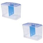 2pcs Transparent Functional Small Hatching Box Betta Ornamental Fish Habitat Box (Independent Incubator) Size M