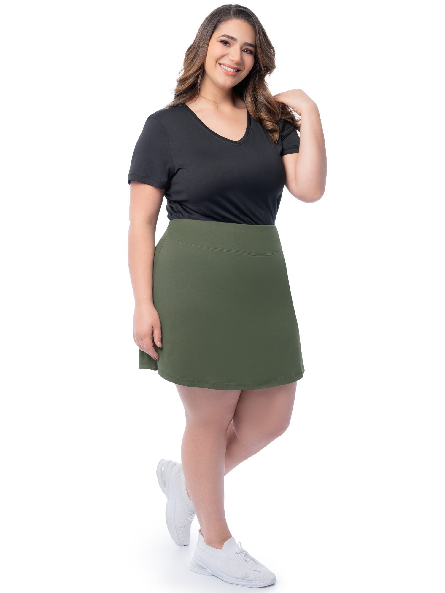 Athletic Works Women's Plus Active Skort, Sizes 0X-5X