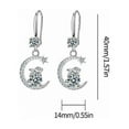 thumbnail image 3 of SUSHANG Silver Rabbit Full Diamond Earrings Personality Temperament Inlaid Diamond Minimalist Fine Earring Studded Diamond Earrings Zircon Earrings Rabbit Earrings Women'S Full Diamond, 3 of 8