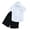 01-Black, variant on Kids 2-Piece Outfit for Girls Collar Shirt with Pleated Skirt Lightweight Breathable School Uniform Set