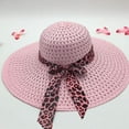 thumbnail image 3 of Cheers.US  Straw Panama Hat for Women Beach Hats Summer Sun Wide Brim Floppy Fedora Cap, 3 of 5