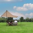 thumbnail image 5 of LIVABIT Outdoor Camping Canopy Tent 13ft x 9.5ft Lightweight Weatherproof Adventure Traveling Tarp with Included Poles, UV Protection and PU 3000mm (Tan), 5 of 5