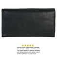 thumbnail image 5 of Leatherboss Genuine Leather Women Designer Clutch Card Holder Wallet, Black, 5 of 7