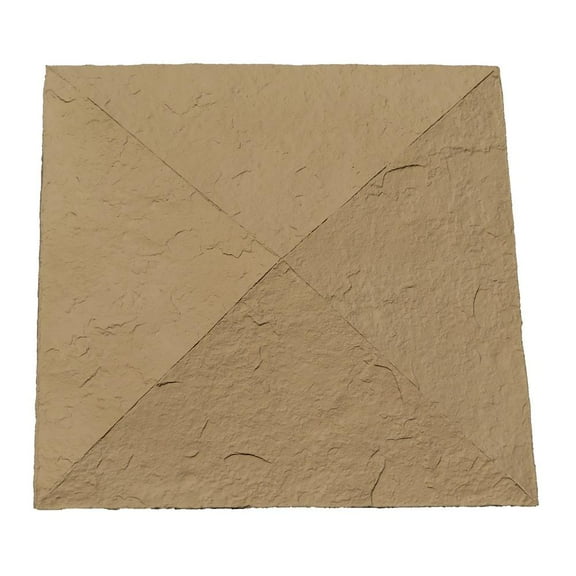 NextStone Faux Polyurethane Stone Column Wrap Cap - Brown