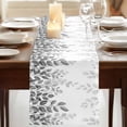 thumbnail image 3 of Table Runners 72 Inches Long Dress Scarves, Spring Gray Eucalyptus Farmhouse Kitchen Table Runner, Coffee Tablerunners, Summer Botanical Leaf Country 14x72 Inch, 3 of 9