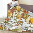 thumbnail image 6 of Honeii Ducks and Flowers Print Fleece Blanket - Throw Blanket for Bed, Sofa, Couch, Camping, and Travel , Microplush Ultra Soft Warm Blanket-60"x50", 6 of 7