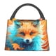 thumbnail image 1 of Fotbe Fiery Red Maple Leaf Fox Bolsa Térmica Portátil con Estampado, Bolsa de Entrega de Alimentos Aislada, Bolsa Reutilizable de Gran Capacidad para Comidas y Supermercado, 1 of 6