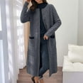 thumbnail image 2 of Ediodpoh Oversized Cardigans for Women Longline Knit Open Front Sweater Coat Casual Outwear for Everyday Fashion Grey, 2 of 4