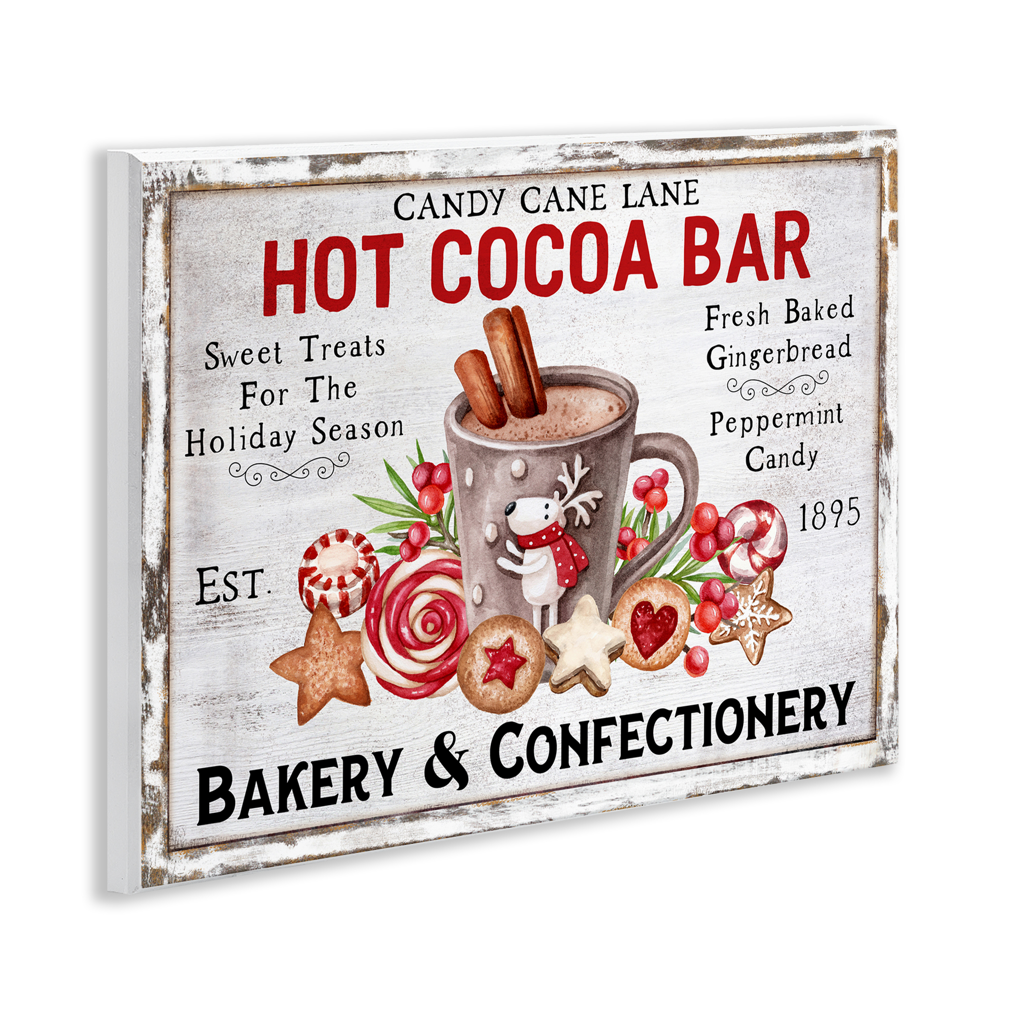 Stupell Industries Hot Cocoa Confectionery Holiday Painting Unframed Art Prints Wall Art, 14 x 11